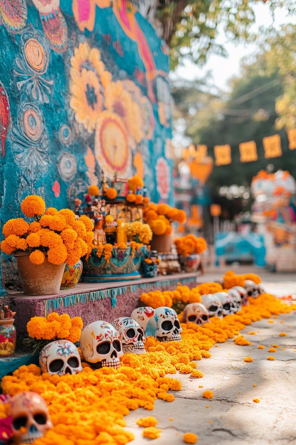 Ofrendas de Día de Muertos en departamentos